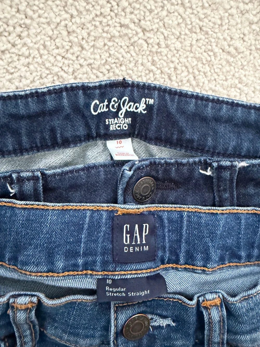 Boys Size 10 Straight Jeans Bundle – GAP Stretch Straight + Cat & Jack